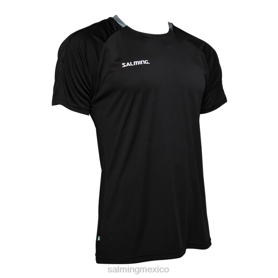 vestir Salming camiseta de partido central negro hombres 66NF821